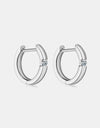 Moissanite 925 Sterling Silver Huggie Earrings