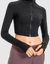 Zip Front Cropped Sports Jacket