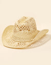 Fame Straw Weave Rope Ribbon Cowboy Hat