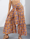 Printed Tie-Front Culottes