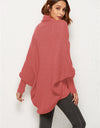 Open Front Batwing Sleeve Cardigan