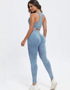 Scoop Neck Wide Strap Top and Pants Active Set