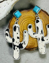 Turquoise Cactus Earrings