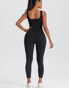 Wide Strap Sleeveless Active Jumpsuit