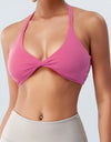 Twisted Halter Neck Active Bra