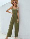 Adjustable Spaghetti Strap Jumpsuit with Pockets