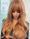 Full Machine Long Wave Synthetic Wigs 24''