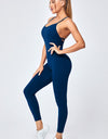 Crisscross Spaghetti Strap Active Jumpsuit