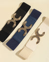 Double C Buckle Elastic Belt