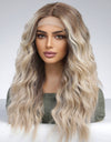 13*2" Lace Front Wigs Synthetic Long Wave 24'' 150% Density