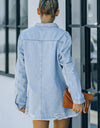 Distressed Snap Down Denim Jacket