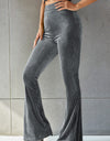 Ribbed High Waist Flare Pants