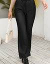 Drawstring Wide Leg Long Pants