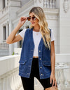 Button Down Denim Vest