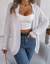 Open Front Long Sleeve Cardigan with Pockets