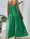 Tie-Shoulder Tiered Maxi Dress