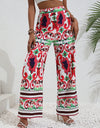 Printed High-Rise Wide Leg Pants