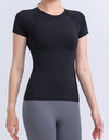 Round Neck Short Sleeve Active Top