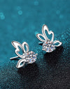 1 Carat Moissanite Butterfly Shape Earrings