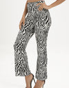 Zebra Print Straight Leg Pants