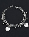 Heart Charm Stainless Steel Bracelet