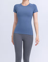 Round Neck Short Sleeve Active Top