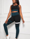 Striped Sports Bra and High Waisted Yoga Leggings Set