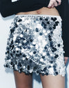 Sequin Mid-Rise Waist Skirt