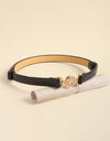 Rhinestone Decor PU Leather Belt