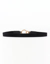 Double Ring Buckle Elastic PU Belt