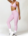 Twisted Halter Neck Bra and High Waist Leggings Active Set