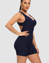 Crisscross Wide Strap Active Romper