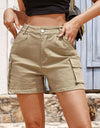 Pocketed High Waist Shorts