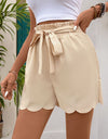 Frill Tied Shorts with Pockets