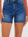 RISEN High Waist Side Slit Denim Shorts