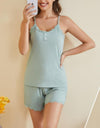 Ribbed Scoop Neck Top and Shorts Lounge Set