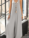 Lovelet Pocketed Scoop Neck Wide Leg Jumpsuit