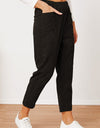 Pocketed Elastic Waist Pants