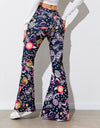 Floral High Waist Flare Leg Pants