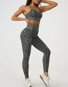 Leopard Crisscross Top and Leggings Active Set