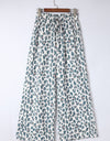 Leopard Drawstring Waist Culottes