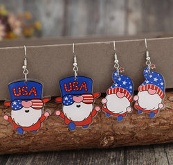 2 Pair Acrylic Gnome Earrings