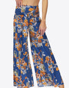 Floral Tie-Waist Tiered Culottes