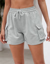 Drawstring Elastic Waist Shorts with Pockets