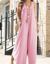 Lovelet Pocketed Scoop Neck Wide Leg Jumpsuit