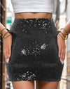 Sequin High Waist Skort