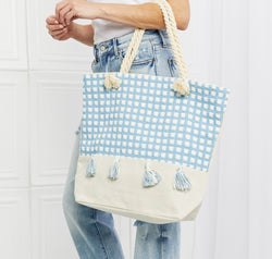 Justin Taylor Picnic Date Tassel Tote Bag
