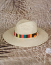 Fame Contrast Wide Brim Straw Hat