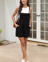 Square Neck Denim Overalls with Pockets