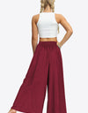 Smocked Split Wide Leg Long Pants